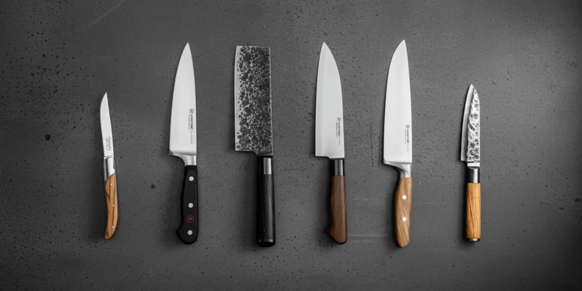 Messen van topmerken zoals Wüsthof, Global en Zwilling worden professioneel geslepen